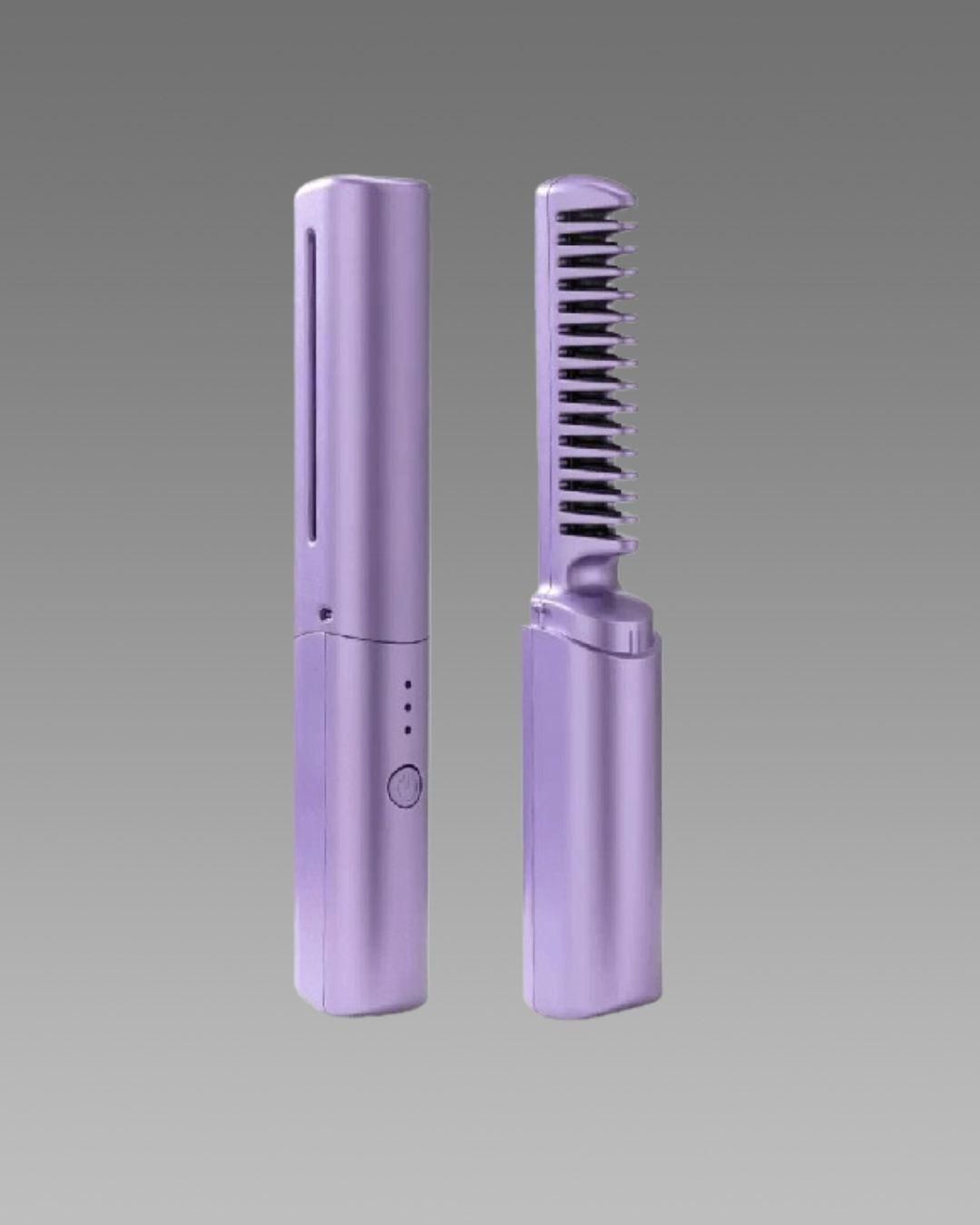 Portable Mini Hair Straightener – Cordless Rechargeable Hot Comb
