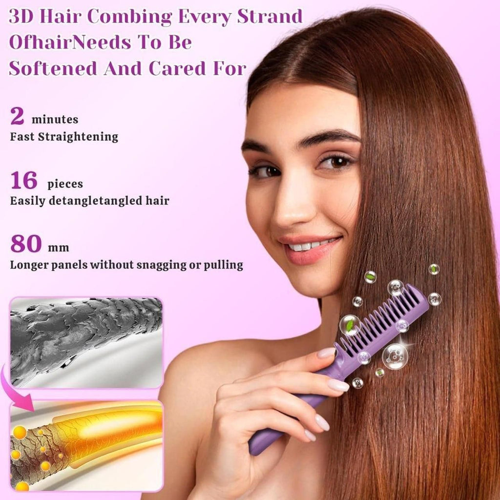 Portable Mini Hair Straightener – Cordless Rechargeable Hot Comb